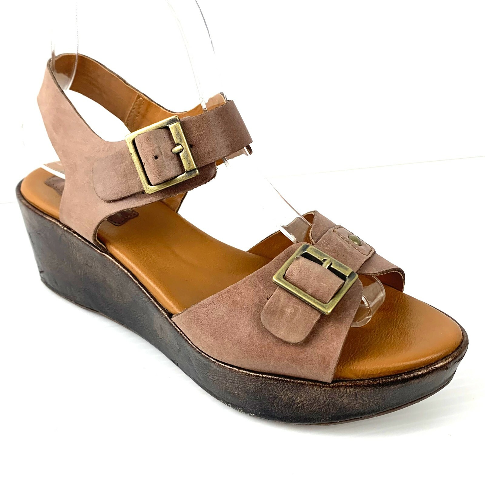 KORKS by KorkEase Anna Mocha Leather Platform Sandal… Gem