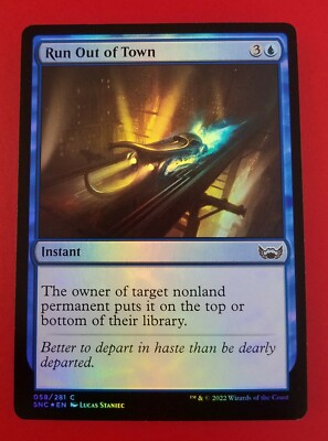 mtg running out of cards 1x Run Out of Town | FOIL | Streets of New Capenna | MTG Magic Cards