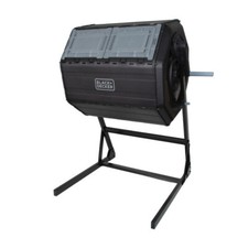 BLACK+DECKER BDSTGA9701 Compost Tumbler, Dual Chamber Composter, 40 Gallon