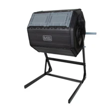 BLACK+DECKER BDSTGA9701 Compost Tumbler, Dual Chamber Composter, 40 Gallon