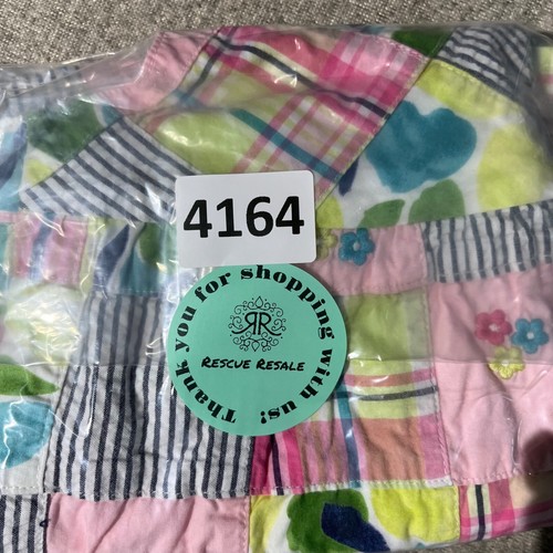 Gymboree Girls Top Size 7 Crop Pastel Patchwork Plaid Floral Sleeveless - Picture 10 of 10