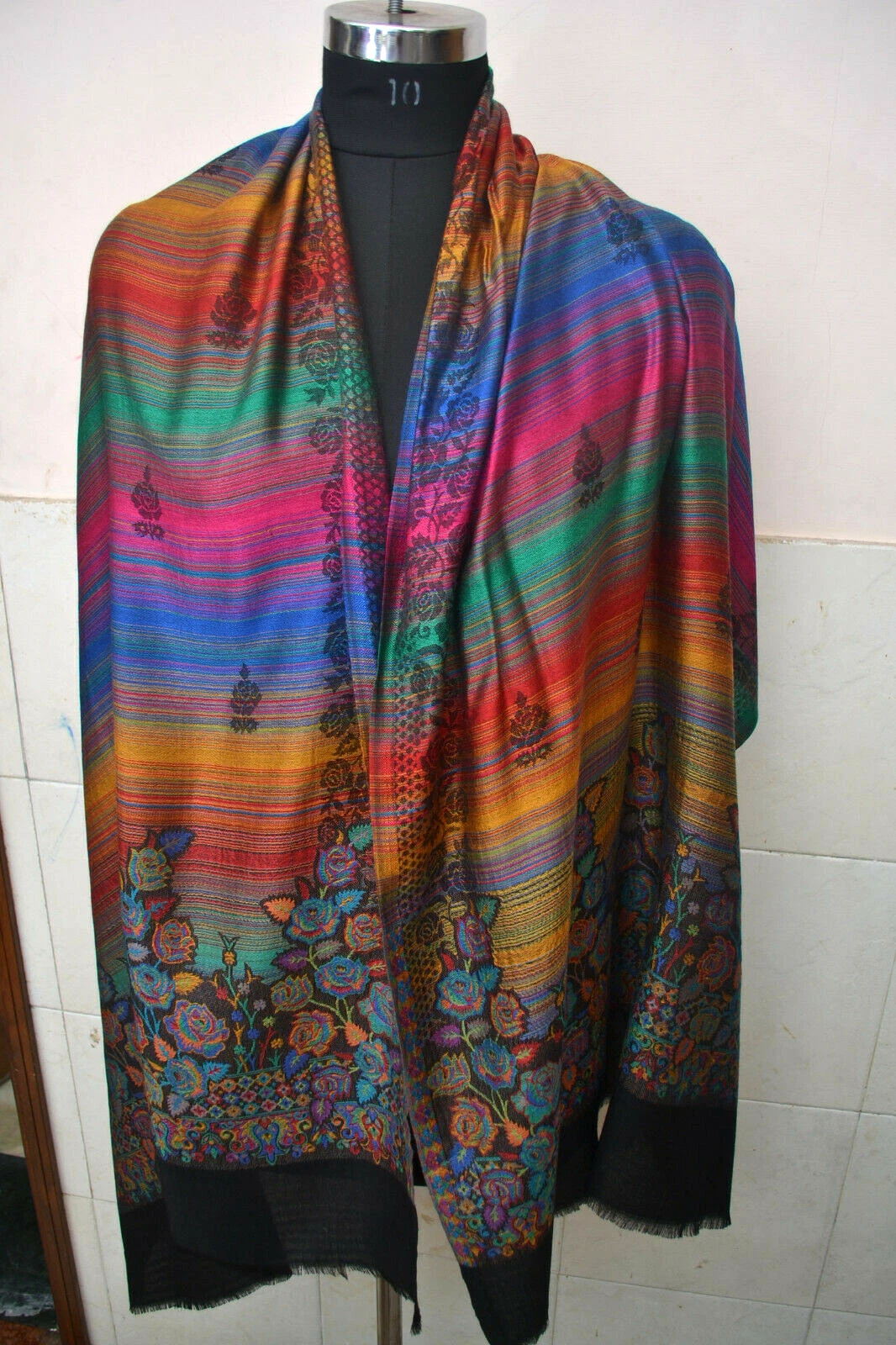 Designer Jamavar Shawl ~ Reversible Silk Pashmina Jamawar ~ 16 Designs Choice