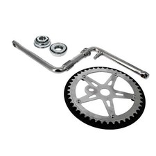 Pedalier bmx monobloc 44dts argent (ensemble avec cuvettes) d1/2