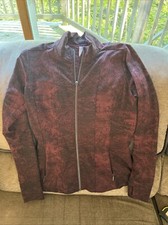 Athleta Shanti Jacquard Jacket, Antique Burgundy SIZE M
