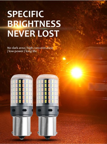 2PCS P21W No Error LED Lights 7440 T20 Car DRL Turn Signal Dual Mode Switchback - Picture 14 of 24
