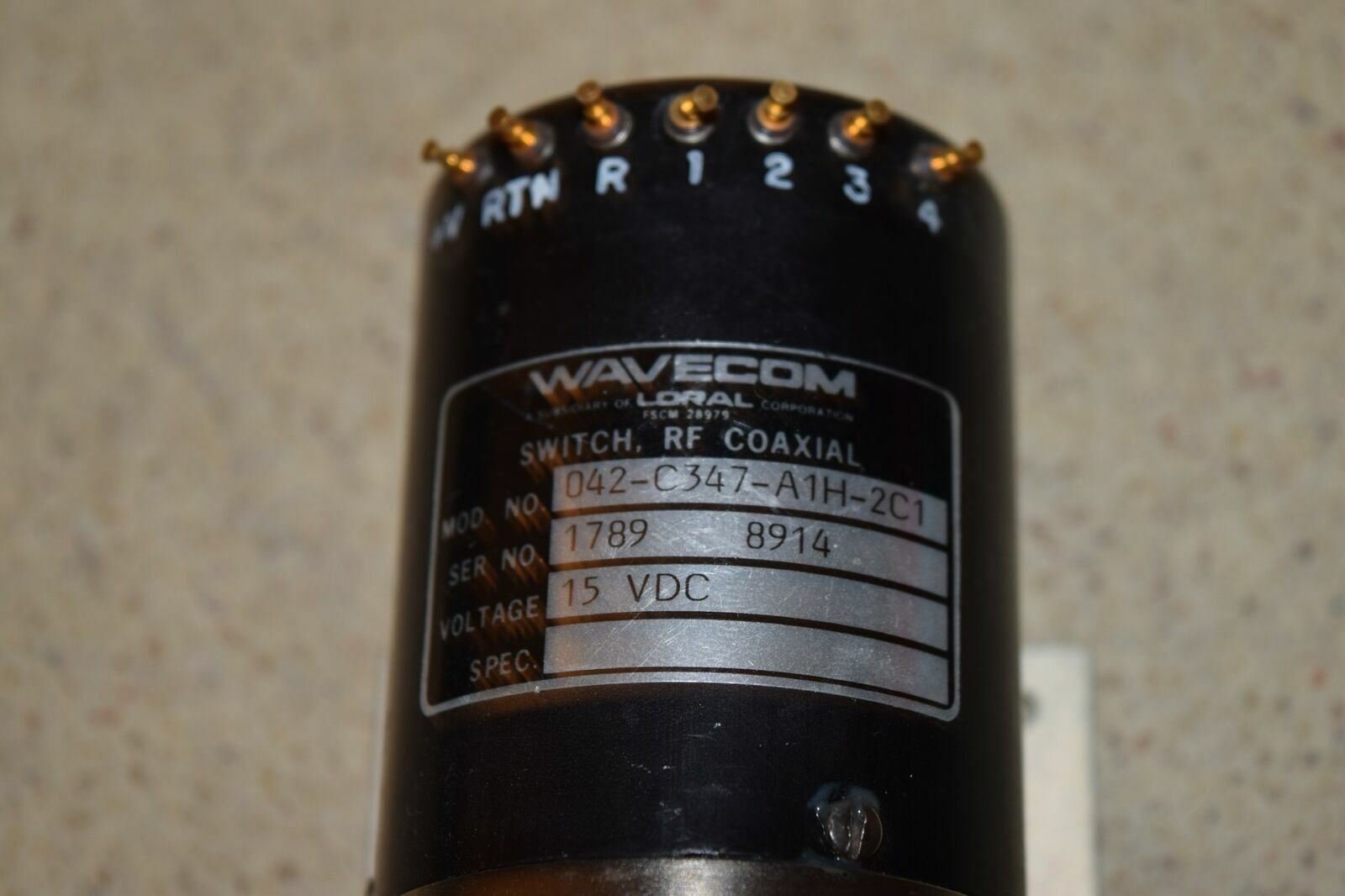 LORAL SWITCH RF COAXIAL 042C347A1H2C1 15 VDC (8F) eBay