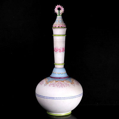 Jean Gille Porzellan Vase französischer Deckel Keks Ausstellung H36cm um 1850
