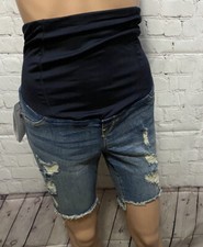   NWT- Women  s Distressed Maternity Shorts - Sz 00