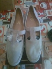 lotto 300b scarpe classiche decoltè donna vero cuoio GIKI n.40 marroni tacco 3