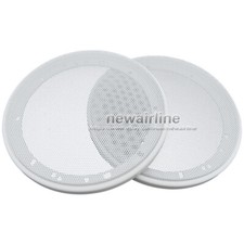 2x 6.5" 6 inch 183mm Speaker Cover Audio Decorative Circle Metal Mesh Grille 2