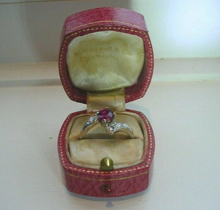 2.00Ct Round Cut Ruby Lab Created Diamond Engagement Ring 14K White Gold Finish - Image 2 of 4