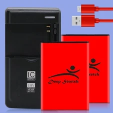 Boosting 2x 3980mAh Battery Portable Charger Cable for LG Optimus Zone 3 VS425PP