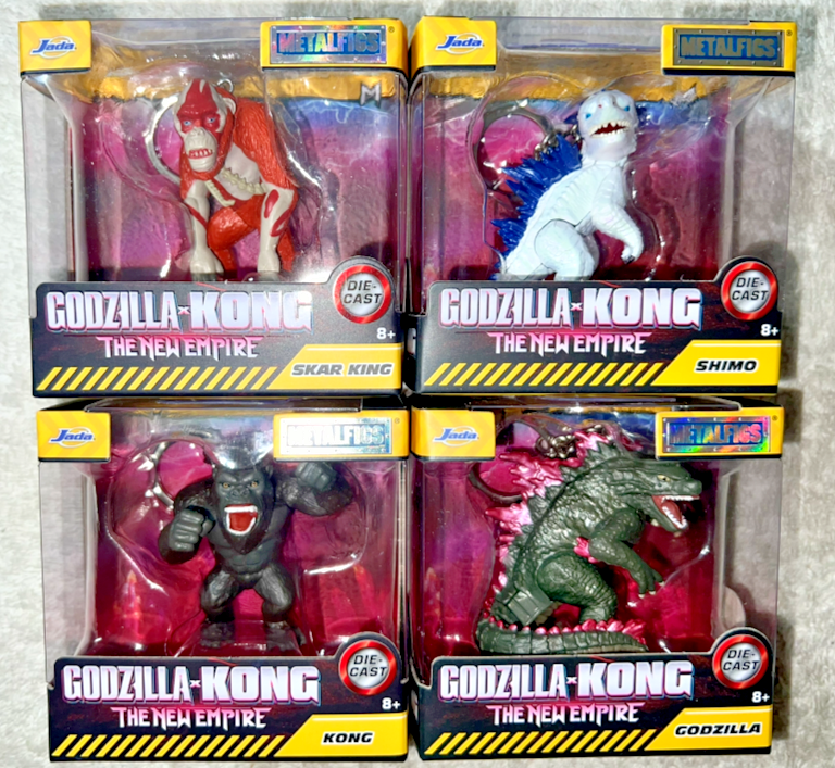 JADA METALFIGS GODZILLA X KONG SET OF 4 GODZILLA / KONG