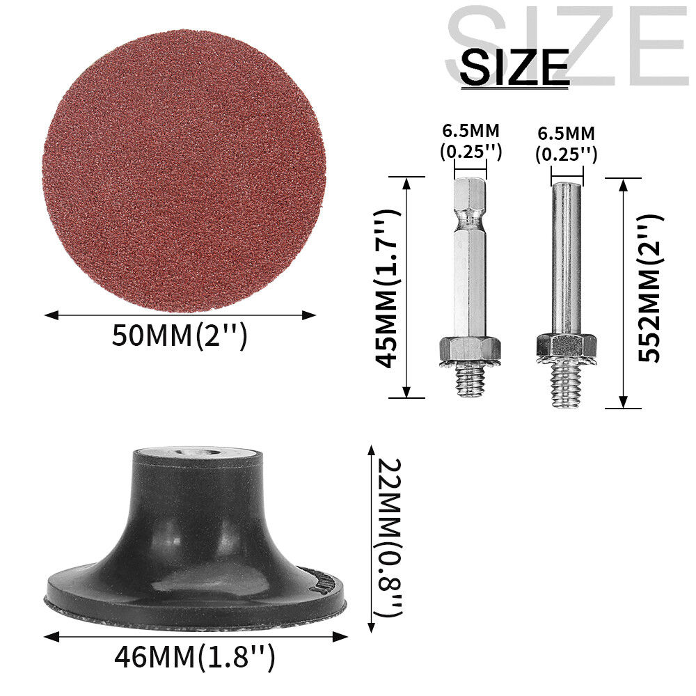 40Pcs 2 Inch Roloc Roll Lock Quick Change Sanding Disc Die Grinder ...