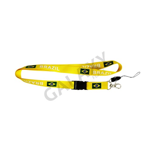 Brazil Lanyard / Brazil Flag Lanyard / Brazil Keychain - Picture 3 of 10