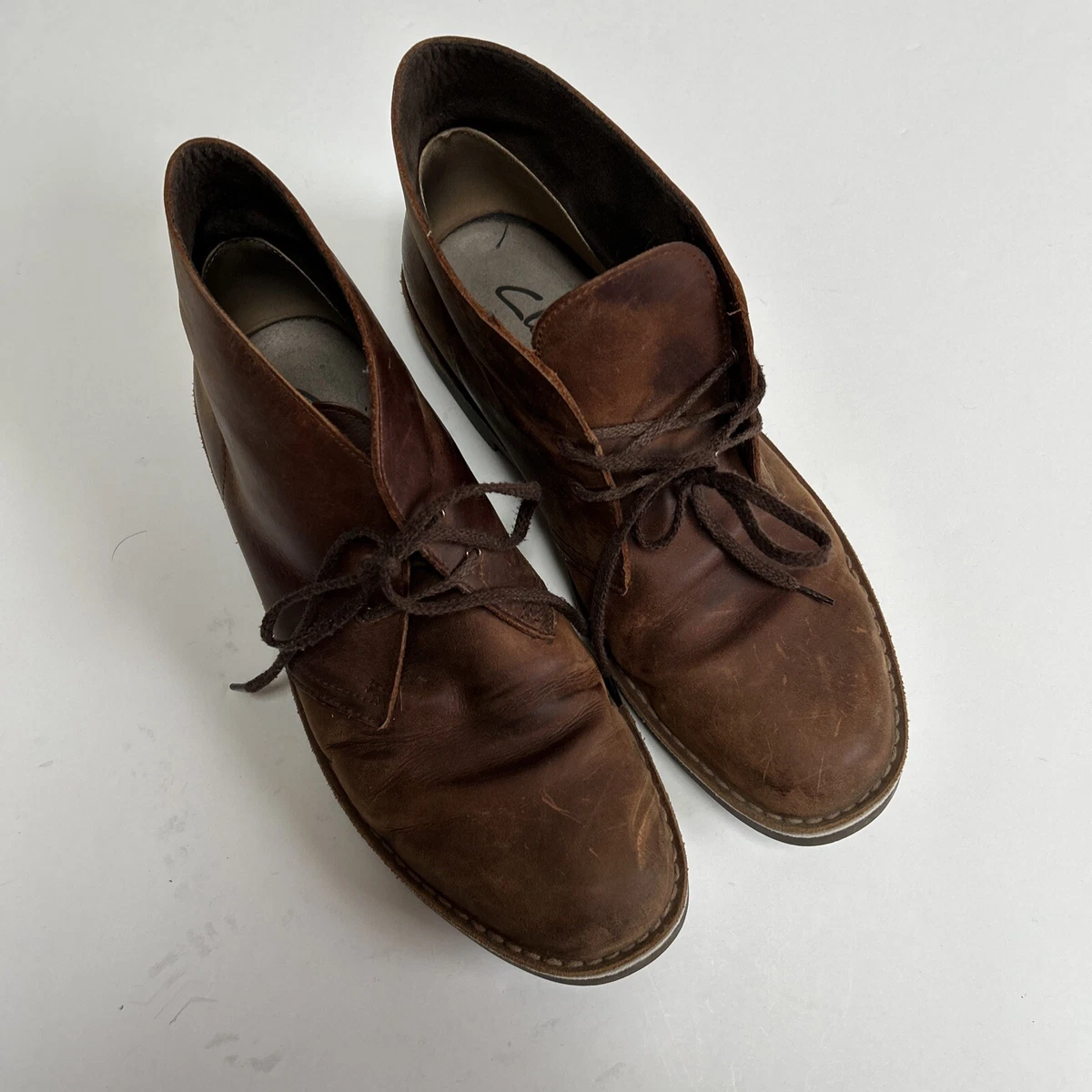 Clarks Leather Brown Desert Boots Men&#039;s Size 10 /43 Preowned | eBay