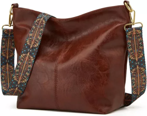 Hobo Bag for Women Crossbody Handbags Large Designer One Size, Dark Brown 