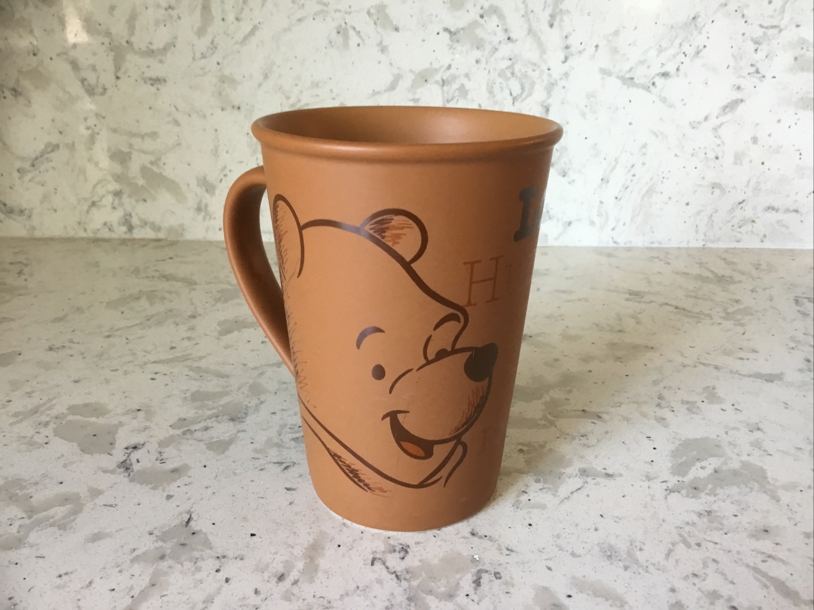 Disney WINNIE The POOH 12 oz Coffee Mug Shy True Loyal Humble Curious Pondering