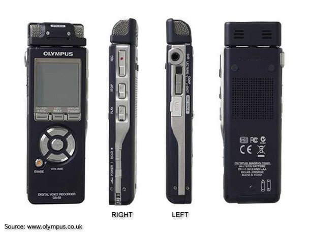 OLYMPUS DS-50 Digital Voice Recorder Trek IC Handheld TESTED