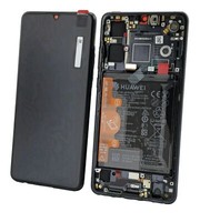 Original Huawei P30 Display Touchscreen + Akku Schwarz Lcd Bildschirm Rahmen