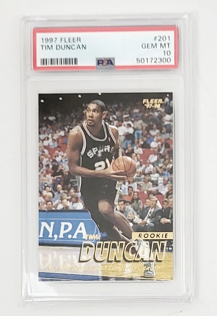 Tim Duncan Basketball Grade 10 Rookie Sports Trading Cards