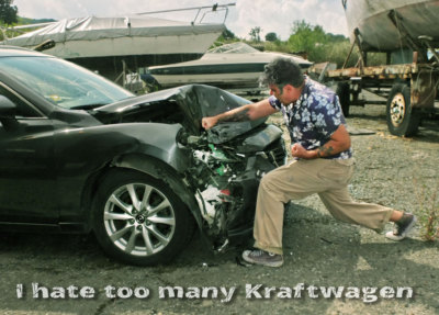 City Card Postkarte I HATE TO MANY KRAFTWAGEN Foto: Ray van Zeschau Karte 2018