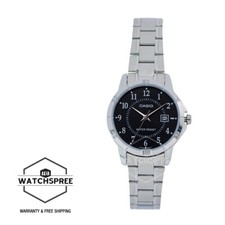 Casio Ladies' Analog Stainleel Steel Band Watch LTPV004D-1B LTP-V004D-1B