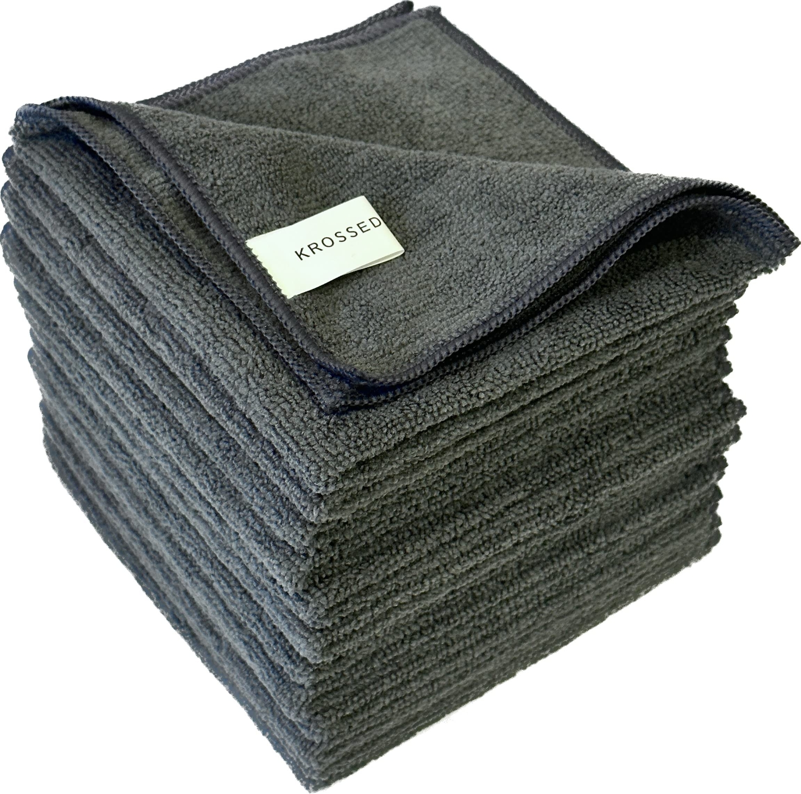 KROSSED Thick Microfiber Cleaning Cloth & Kitchen Towels, 12 Microfiber Towel...