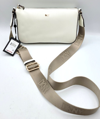 DKNY Small Demi Crossbody Purse Cream Color