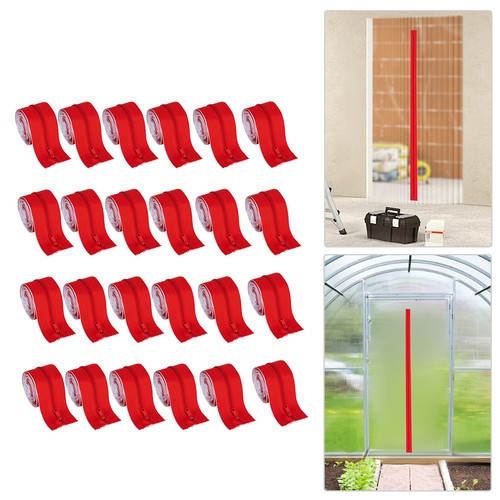 24 Rolls 7 ft x 3 Inches Zipper Tapes Self-adhesive Instant Door Zipper DIY - Picture 2 of 15