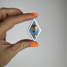 RARE Original Soviet Russian Badge Pin Rhomb Rhombus University Graduation USSR