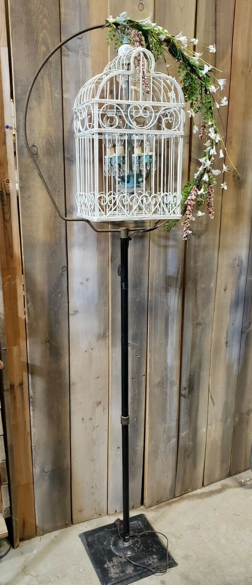 Repurposed Bird Cage Chandelier