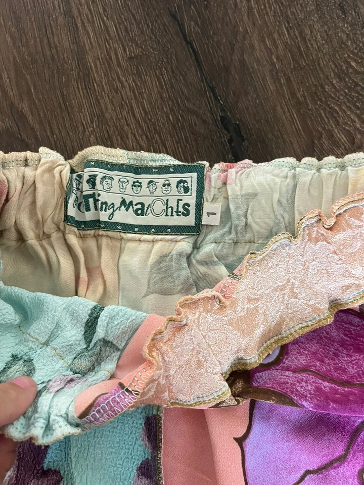 NOTHING MATCH Mujer Talla 1 Falda Larga Sedosa Cintura Elástica Floral Boho Foto 4 de 4