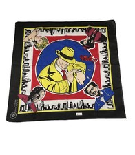 Vtg Dick Tracy Disney Scarf Bandana Handkerchief Movie Promo Collectible 90s