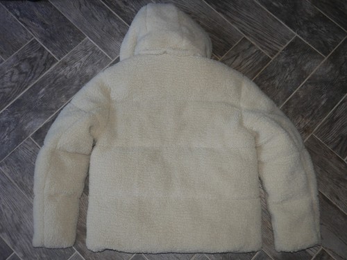 WOW Women’s Off-White Faux Fur Jacket ASOS Design M Sherpa w/Detachable Hood NEW - Picture 6 of 6