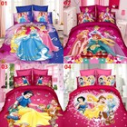 Princess Single Size Bed Quilt/Doona/Duvet Cover Set Pillow Case Bedding Linen