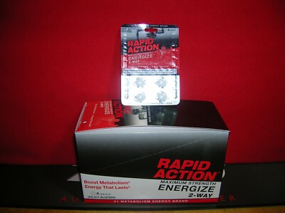 RAPID ACTION ENERGIZE 2-WAY ENERGY/DIET PILLS - 96 CT (24-4 CT. PACKS) 