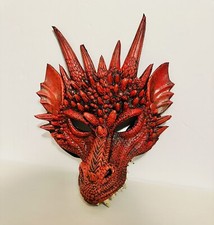 Animal Dragon Halloween Cosplay Costume Red And Black Mask