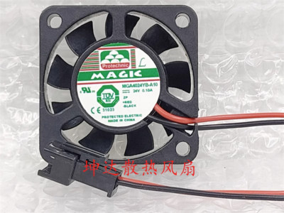 1 PCS  MAGIC Fan MGA4024YB-A10 DC24V 0.10A 4cm 4010 2 wire inverter  cooling fan