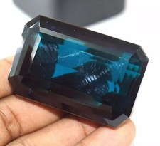 Natural Flawless Rare Blue Certified Emerald Cut 500 Ct Loose Gemstone