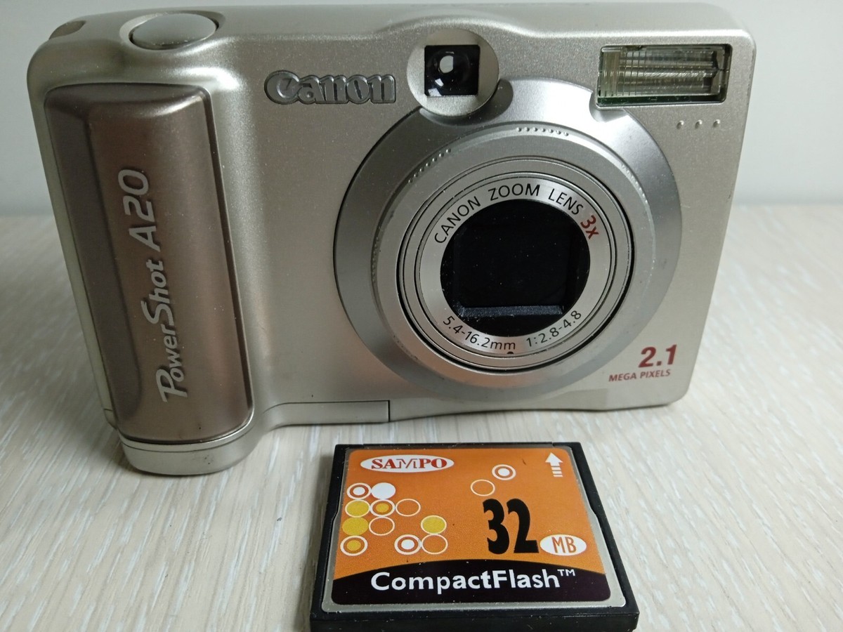 希少品Canon PowerShot A20 Canon Digital Camera PowerShot A20 2.1MP Silver Tested | eBay
