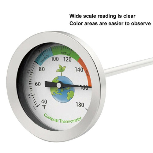 Kompostthermometer 50 cm Sonde Edelstahl Komposter Boden Kompost Thermometer - Bild 6 von 9