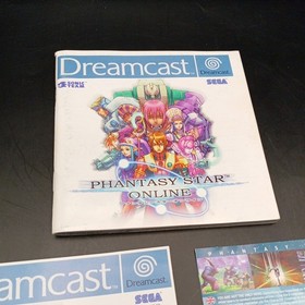 Phantasy star online original Dreamcast Artwork  Cover manual Only FREE POST 