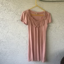 Forever 21 Womens Coquette Babydoll Mini Dress Pink Milkmaid Soft Girl Y2K sz M