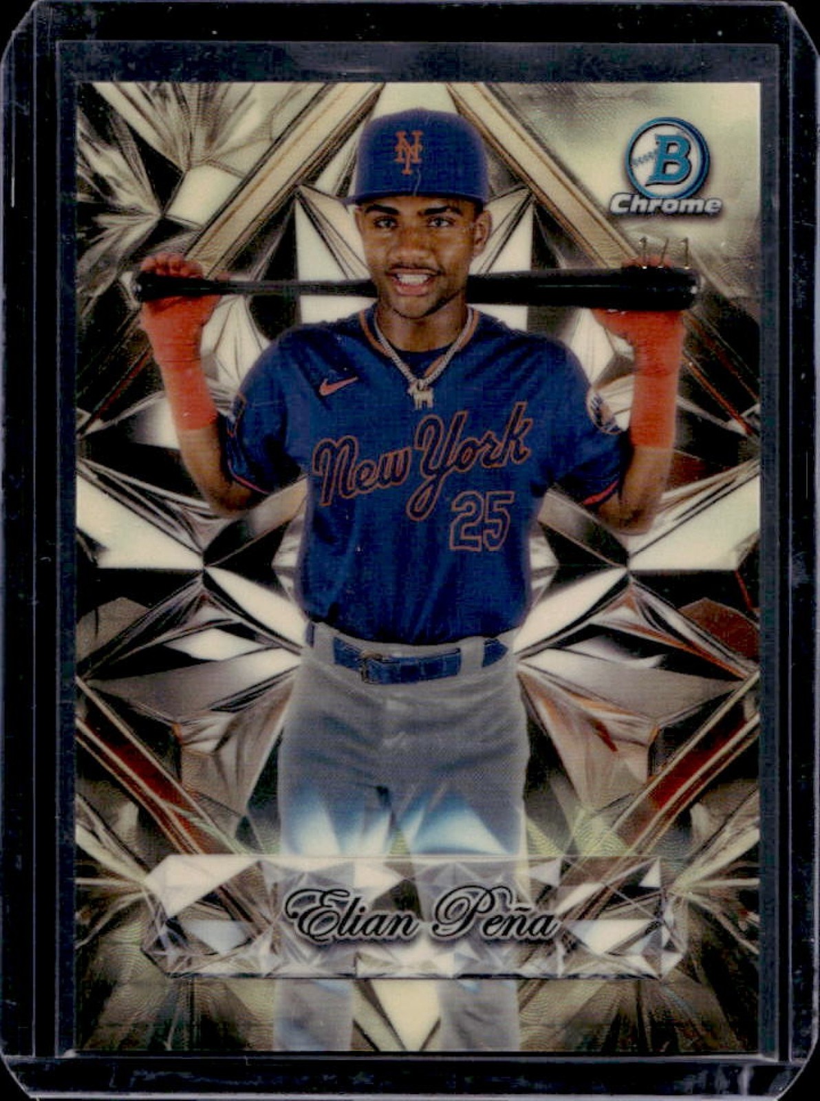 2025 Bowman Chrome Sapphire Elian Pena Selections Refractor SuperFractor #1/1