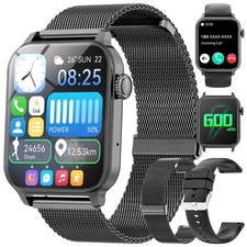 1.85'' Women/Men Smart Watch (Answer /Make Call) Fitness Tracker for IOS Android