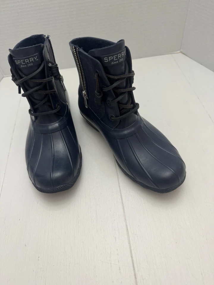 Botas Sperry Pato Agua Salada Talla 7 Azul Foto 2 de 4