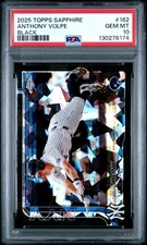2025 TOPPS CHROME SAPPHIRE BLACK #162 ANTHONY VOLPE 3/10 PSA 10