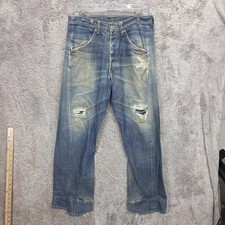 Vintage Levis Engineered Jeans Mens 31x30 Blue Twisted Y2K Thrashed Button Fly