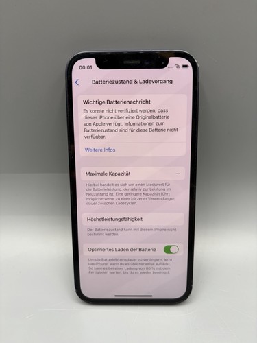 iPhone 12 Mini (64GB) mit einem nicht-originalen Akku | ohne OVP | B-Ware